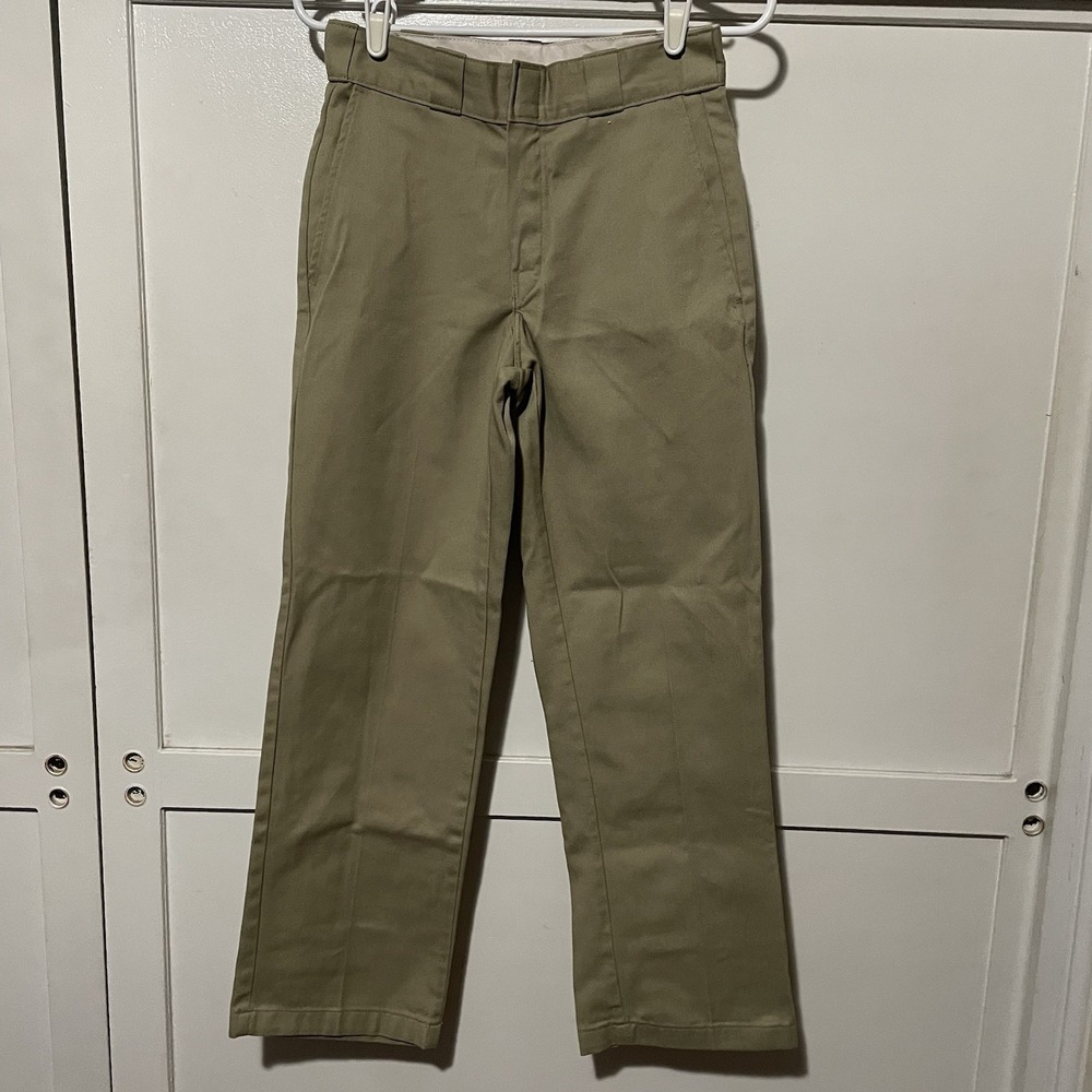Dickies Khaki Pants 28x30‎ Women's Workwear Business 874KH Polyester Cotton